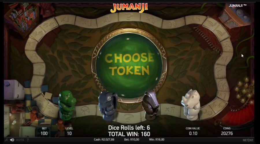 Jumanji slot - game board