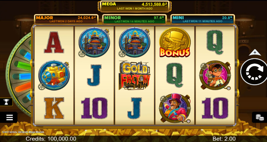 Tragamonedas Gold Factory Jackpots Mega Moolah