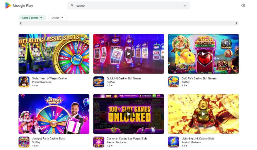 Google Play permitirá aplicaciones de apuestas