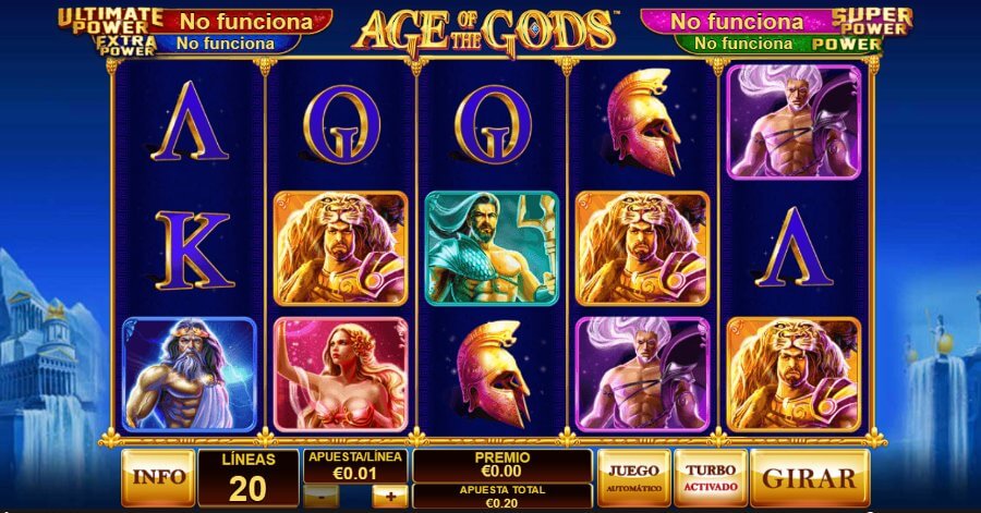 Jackpots progresivos de tragamonedas de Age of the Gods de Playtech