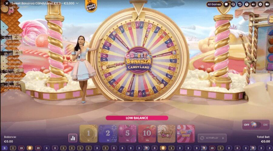 Juego en vivo de Sweet Bonanza Candyland