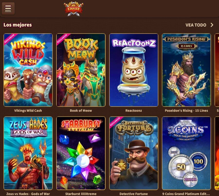 Juegos de tragamonedas de MyEmpire Casino