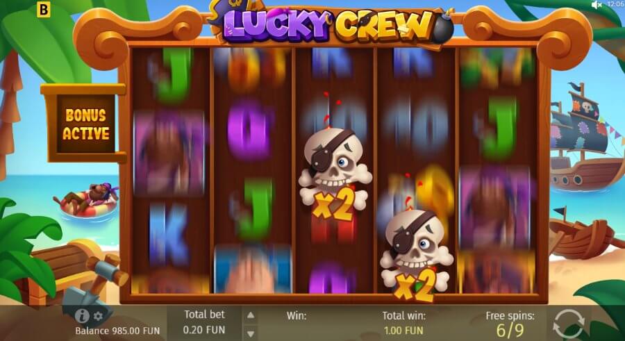 Multiplicador de tragamonedas Lucky Crew de BGaming