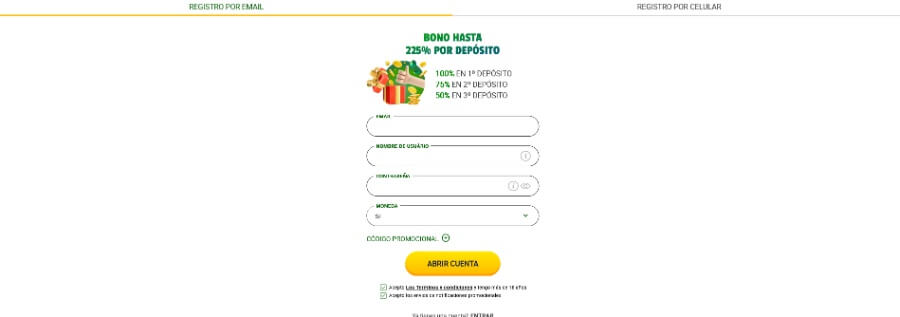 Pagina registro Brazino777