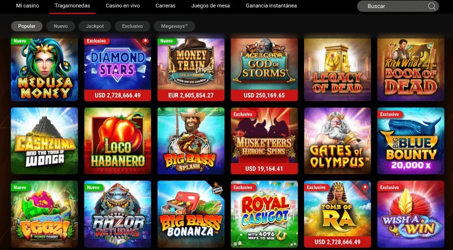 Catalogo de juegos de PokerStars