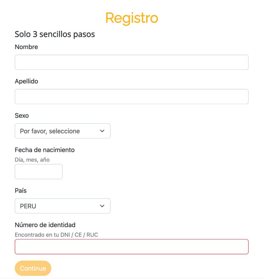 Registro Playzee casino Perú