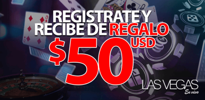 Registrate y recibe de regalo 50 used en el casino Las Vegas En vivo