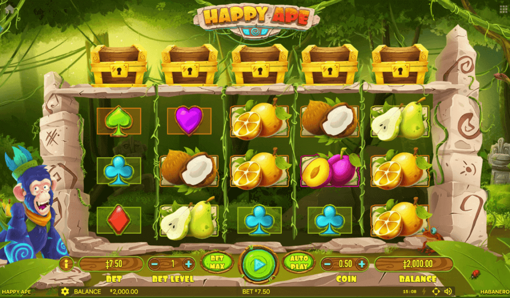 Partida de tragamonedas Happy Ape de Habanero