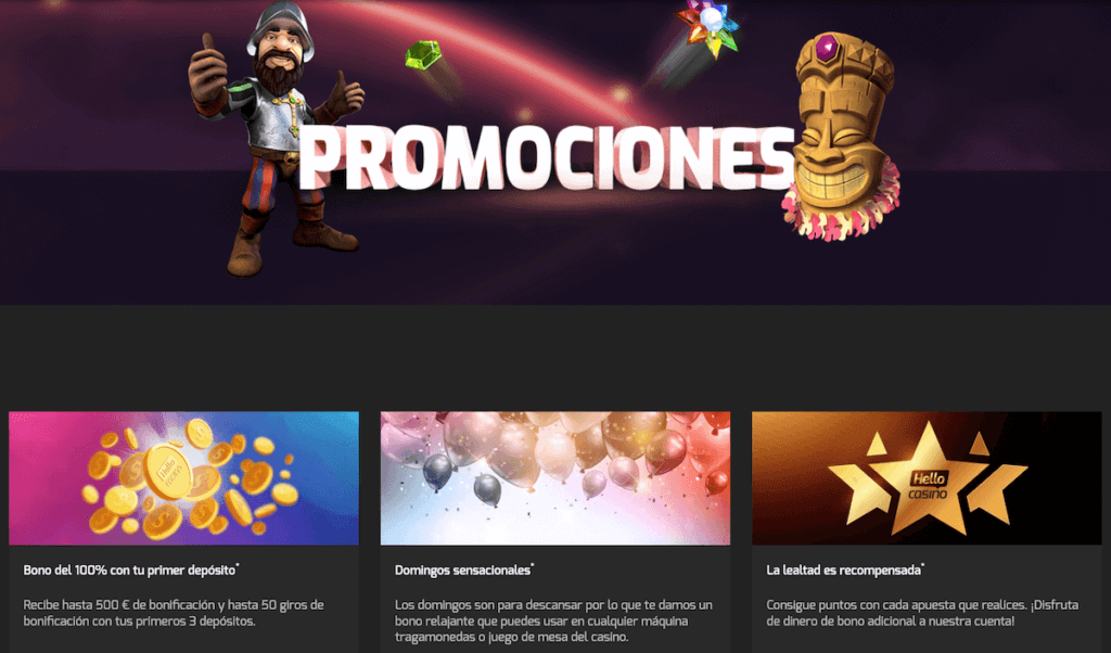 Promociones de Hello Casino Perú