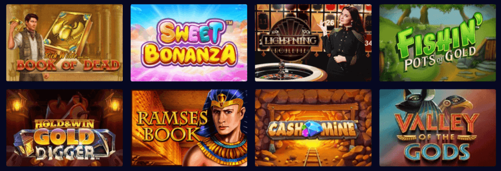 Catálogo de juegos en el casino Genesis