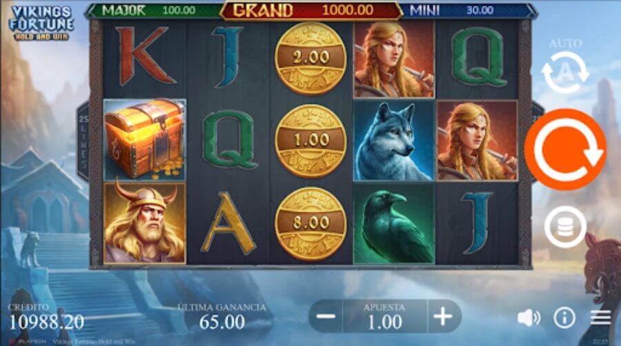 Jugar Tragamonedas Vikings Fortune Hold and Win