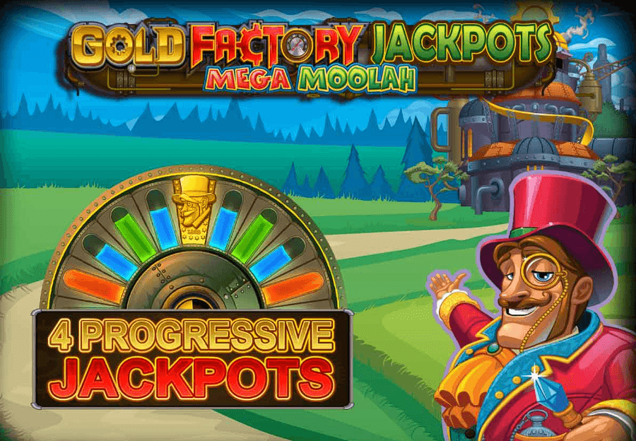 Tragamonedas Gold Factory Jackpots Mega Moolah de Microgaming