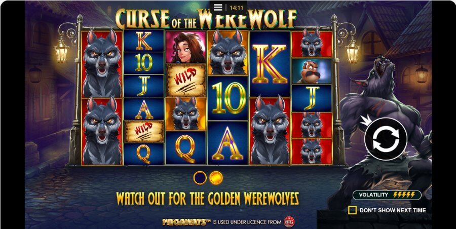 Tragamonedas Curse of the Werewolf Megaways