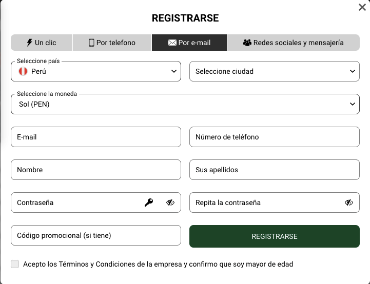 registro a360 con email