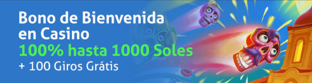 Bono de bienvenida de Gambeta10 para Perú del 100% hasta 1000 soles + 100 giros gratis