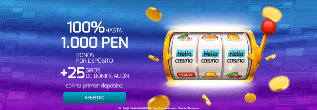 Bono de bienvenida de Hello Casino para Perú