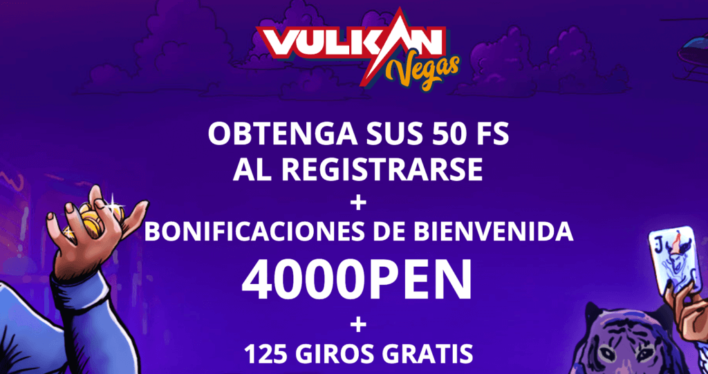 Bono de bienvenida de Vulkan Vegas para Perú