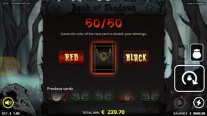 Función 50/50 en Book of Shadows