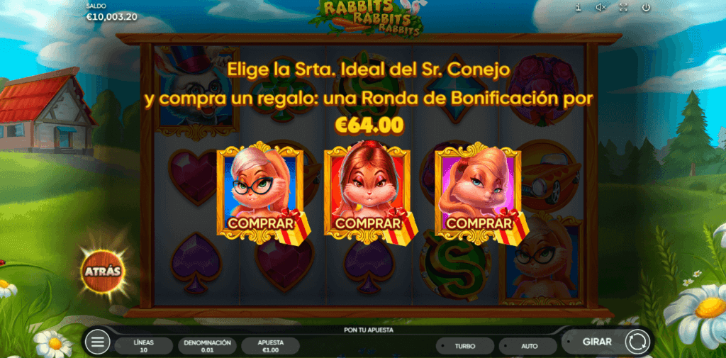 Compra de bono en Rabbits, Rabbits, Rabbits