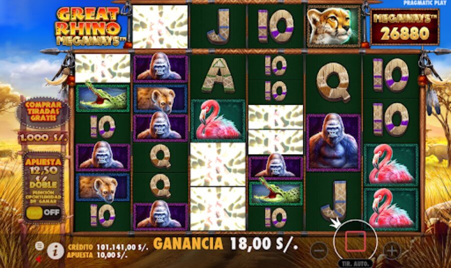 Jugar Great Rhino Megaways tragamonedas Perú