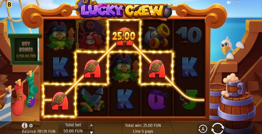 Jackpot de tragamonedas Lucky Crew de BGaming