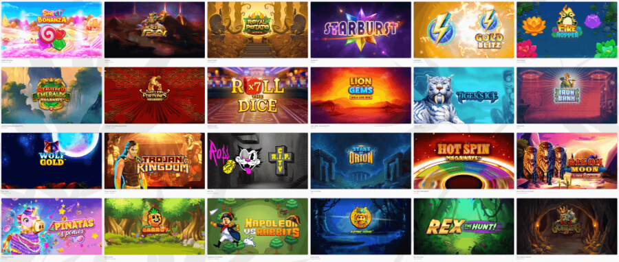 Sección de juegos de Royal Panda