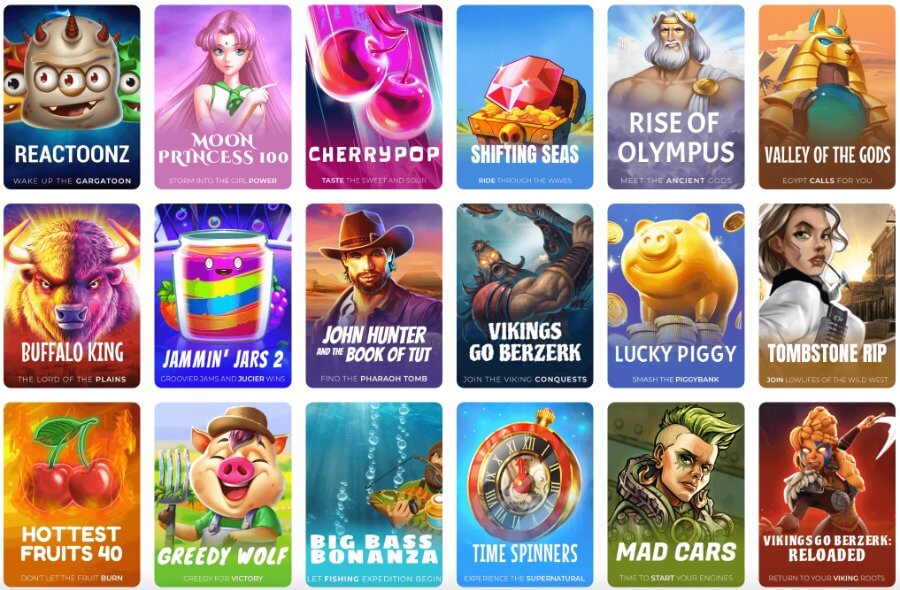 Sección de juegos de casino Tsars