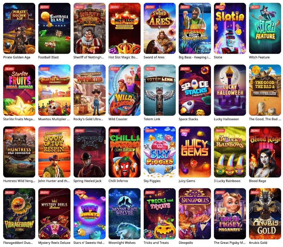 Sección de juegos de Twin casino