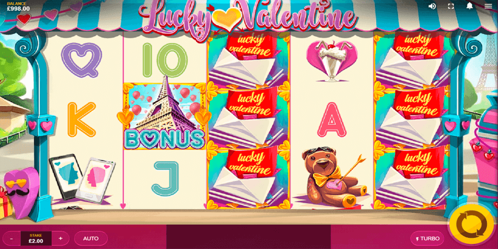 Partida de la tragamonedas Lucky Valentine de Red Tiger