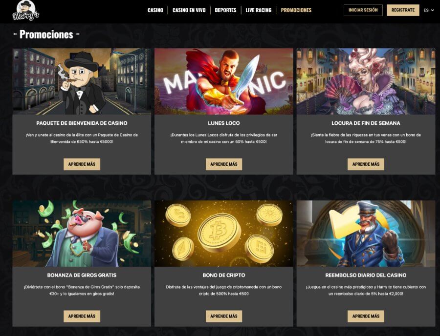 Ofertas casino PlayatHarrys Perú